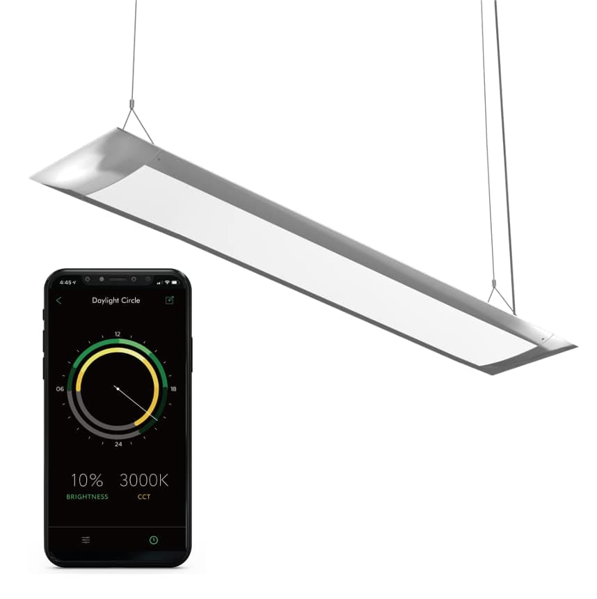 ONF Flat One+ Luz de Acuario de 36 Pulgadas Ciclo 24/7, Luz LED Colorida de Espectro Completo Amarillo Blanco, Brillo Regulable & Control de Temperatura de Color por App, Estilo Colgante MPS-AQ63470AB201A