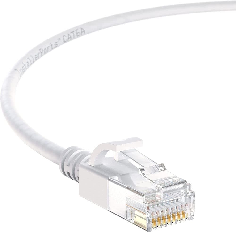InstallerParts Cable Ethernet CAT6A Slim UTP con Protector 3 FT (Paquete de 200) - Blanco - Serie Profesional - 10 Gigabit/s, 550 MHz, 28 AWG 34750
