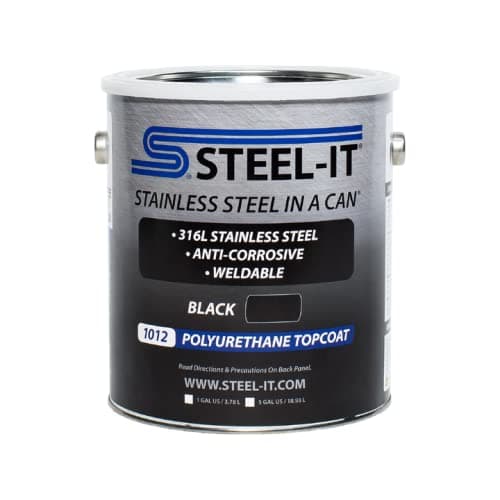 Steel-It 1012G - Poliuretano topcoat soldable anticorrosión, 1 galón (negro) STL1012G