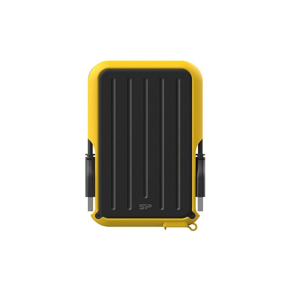 SP050TBPHD66LS3Y Disco Duro Portátil Silicon Power 5TB 2.5 Pulgadas Externo USB 3.2 Gen1 Compatible (Compatible con USB3.1 / USB3.0 / USB2.0), IPX4, Resistente al Agua, Antigolpes, Amarillo