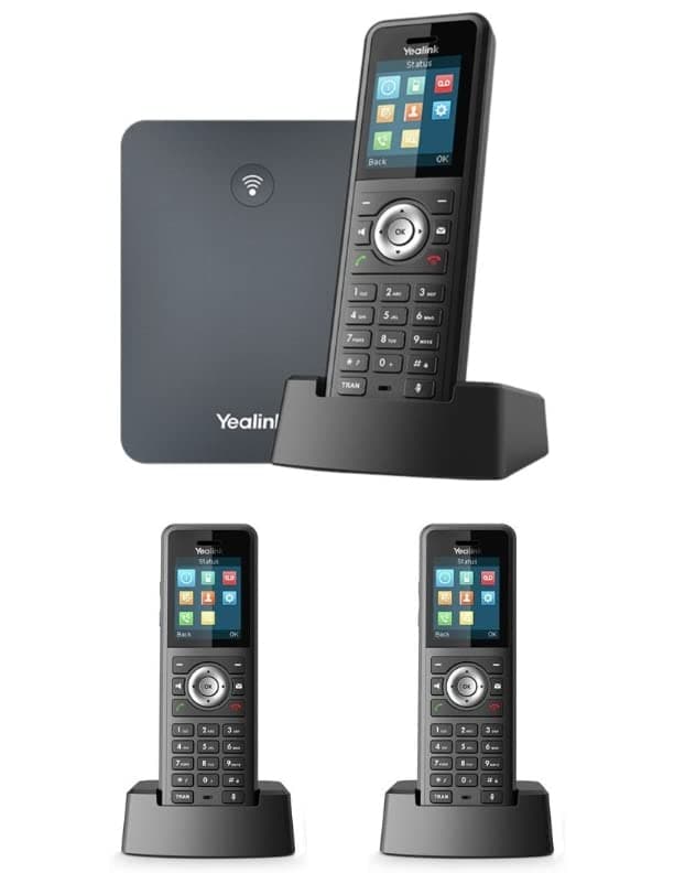 Yealink W79P Bundle con W70B y 2x W59R - Sistema DECT SIP resistente W79P+1XW59R