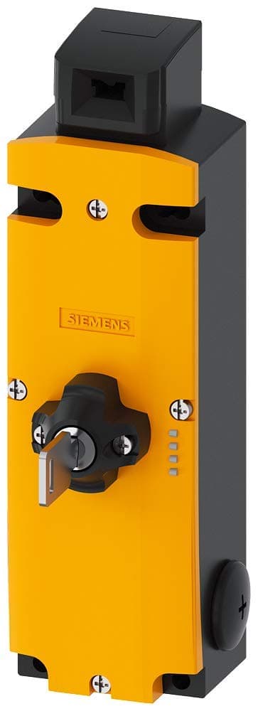 Interruptor de enclavamiento Siemens 3SE5 312-1SE11 con cerradura, carcasa metálica 54 mm, LED amarillo/verde, 24VDC