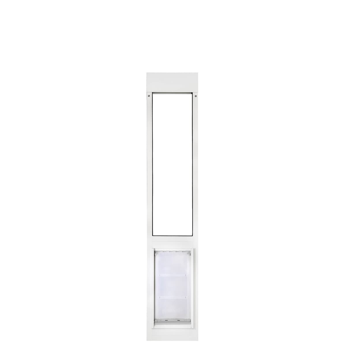 Puerta para Mascotas Endura Flap Thermo Panel de Doble Cristal para Climas Extremos | Solución de Puerta para Mascotas Aislada Premium | Resistente, Segura y Resistente a la Intemperie | Blanca, Aleta Grande, 74.75"-77.75" de Altura 01EF-C30LL-1W-3DS
