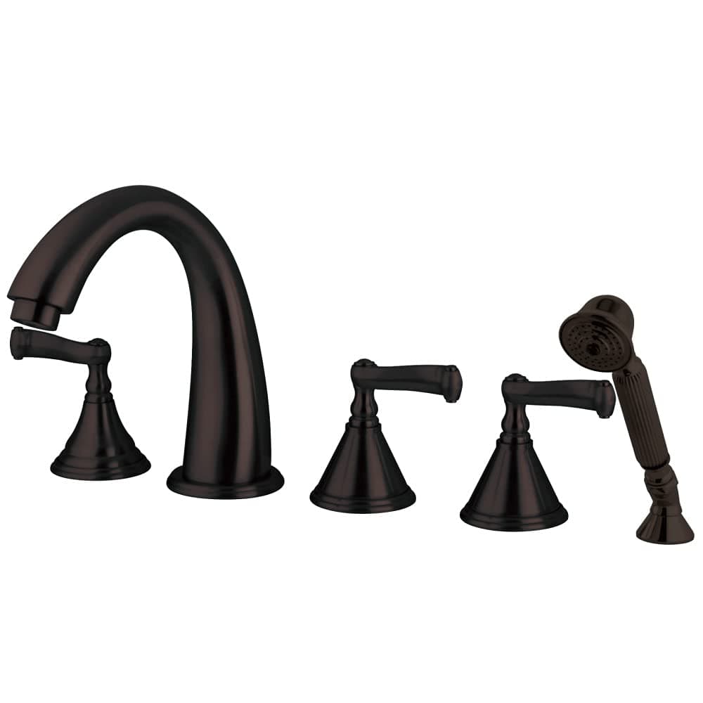 Kingston Brass Grifo para tina Royale KS53655FL, 8" centro ajustable, Oil Rubbed Bronze