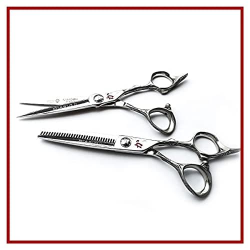 Kamisori Diablo II Set de tijeras profesionales 5.0 con texturizadora 30 dientes