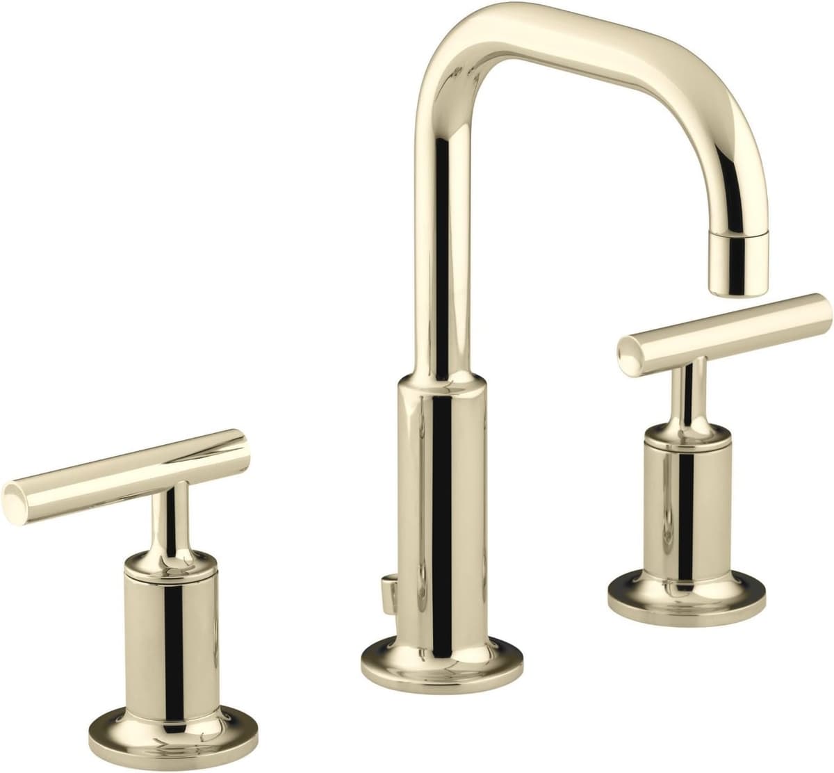 Kohler 14406-4-AF Grifo de Lavabo de Baño Purist de Montaje Separado con Manijas de Palanca, 1.2 gpm, Dorado Francés Vibrante