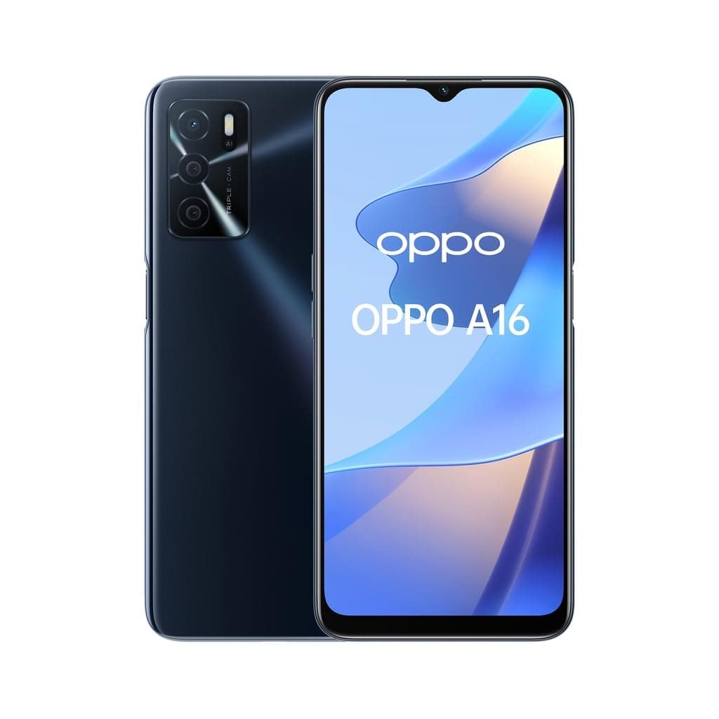 OPPO A16 Dual-SIM 32GB ROM + 3GB RAM (Solo GSM | Sin CDMA) Desbloqueado de Fábrica 4G/LTE Smartphone (Negro Cristal) - Versión Internacional 6044229