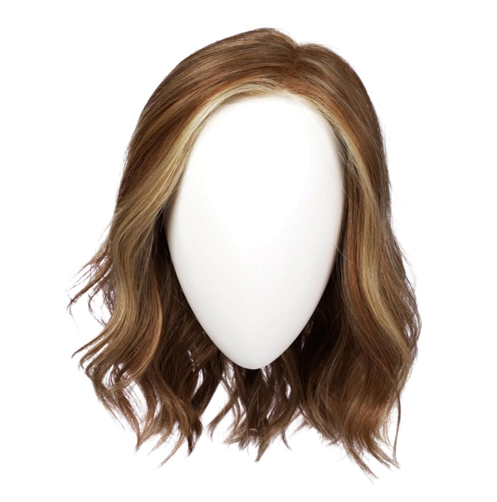 Hair u wear Raquel Welch Simmer Elite - Largo hasta el hombro, base ligera hecha a mano, Talla Petite - RL11/25 Golden Walnut