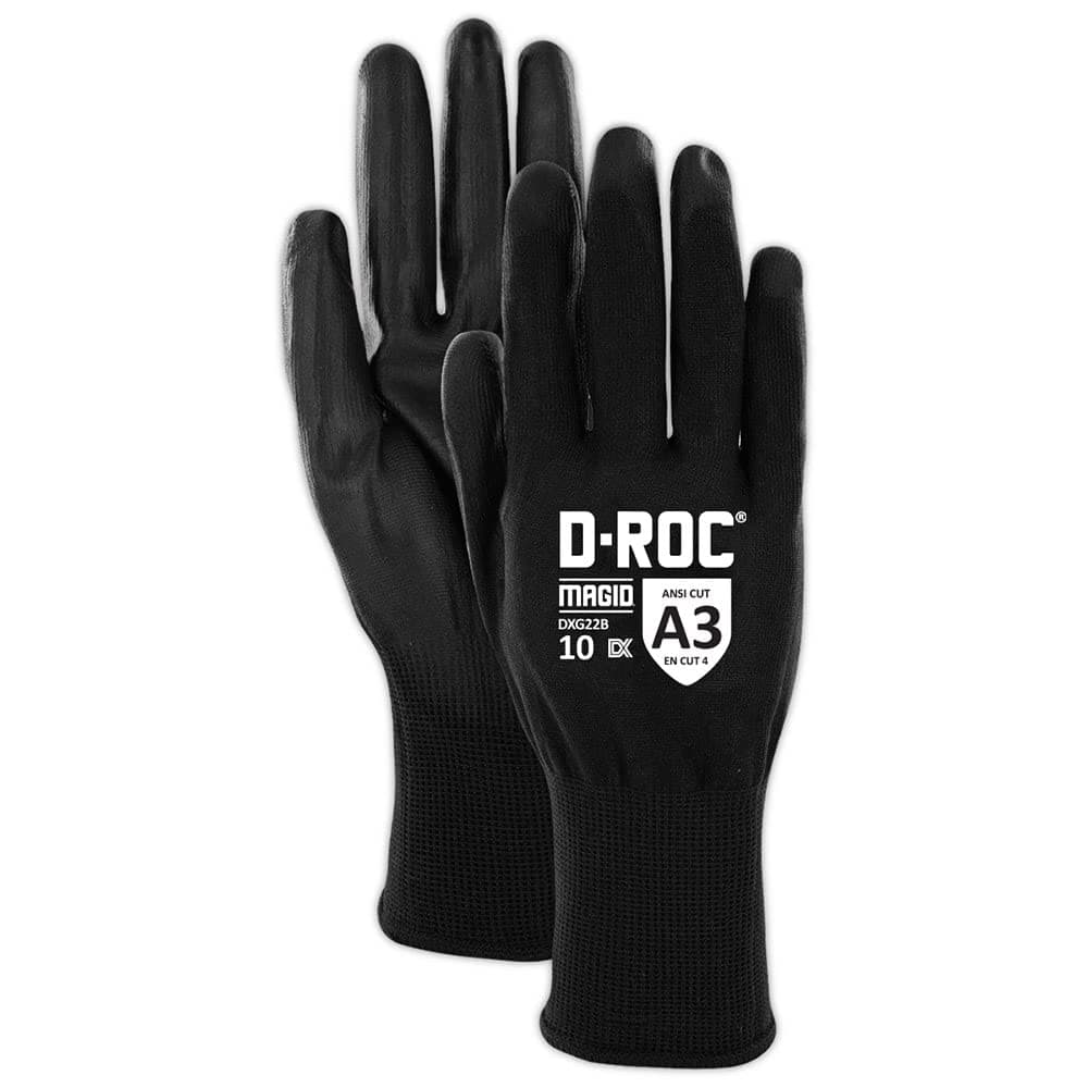 MAGID D-ROC Guantes PU 18-Gauge con DX Technology, ANSI A3, 96 pares, Talla 5/XXS DXG22B5-96