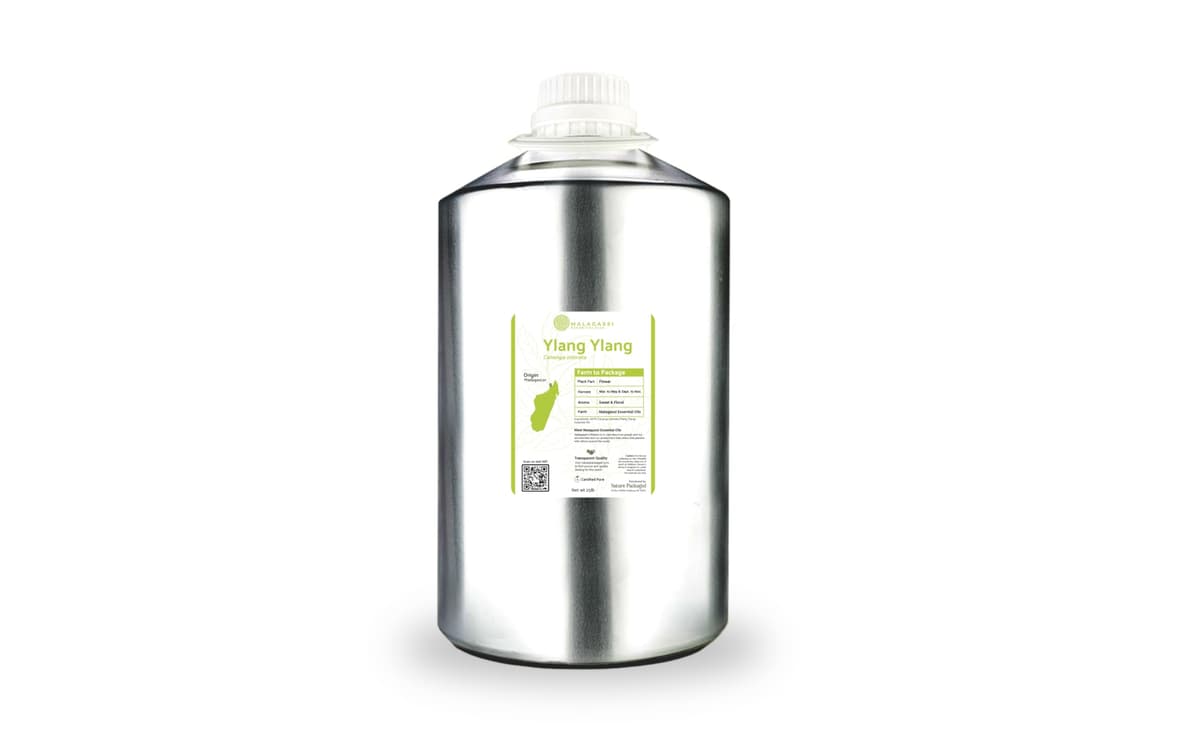 Nature Packaged Aceite Esencial de Ylang - Madagascar - Steam Distilled (22lbs) EO-YLANG-MEO-25LBS