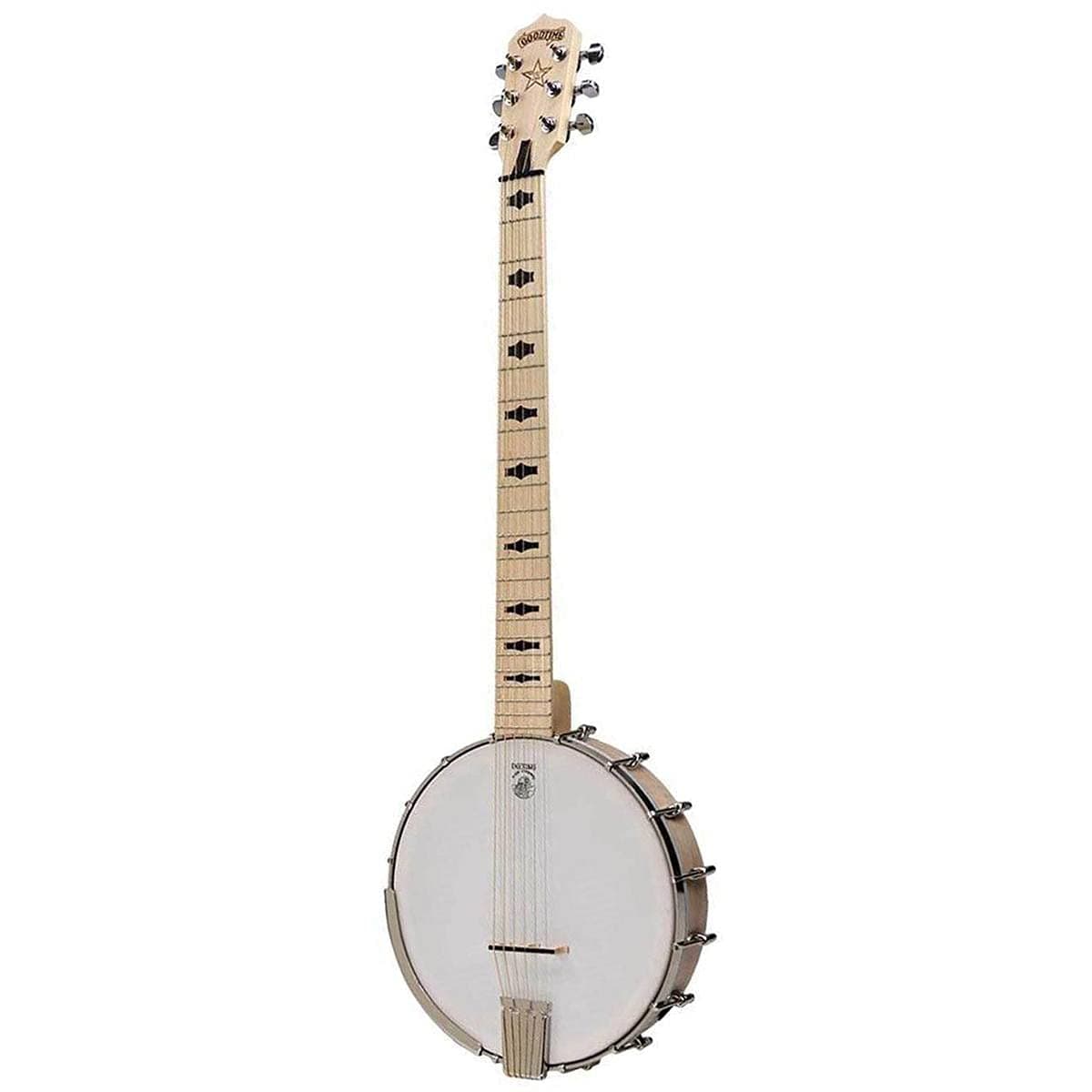 Deering Goodtime Six 6 cuerdas - banjo estilo guitarra con afinador y soporte deluxe G6S