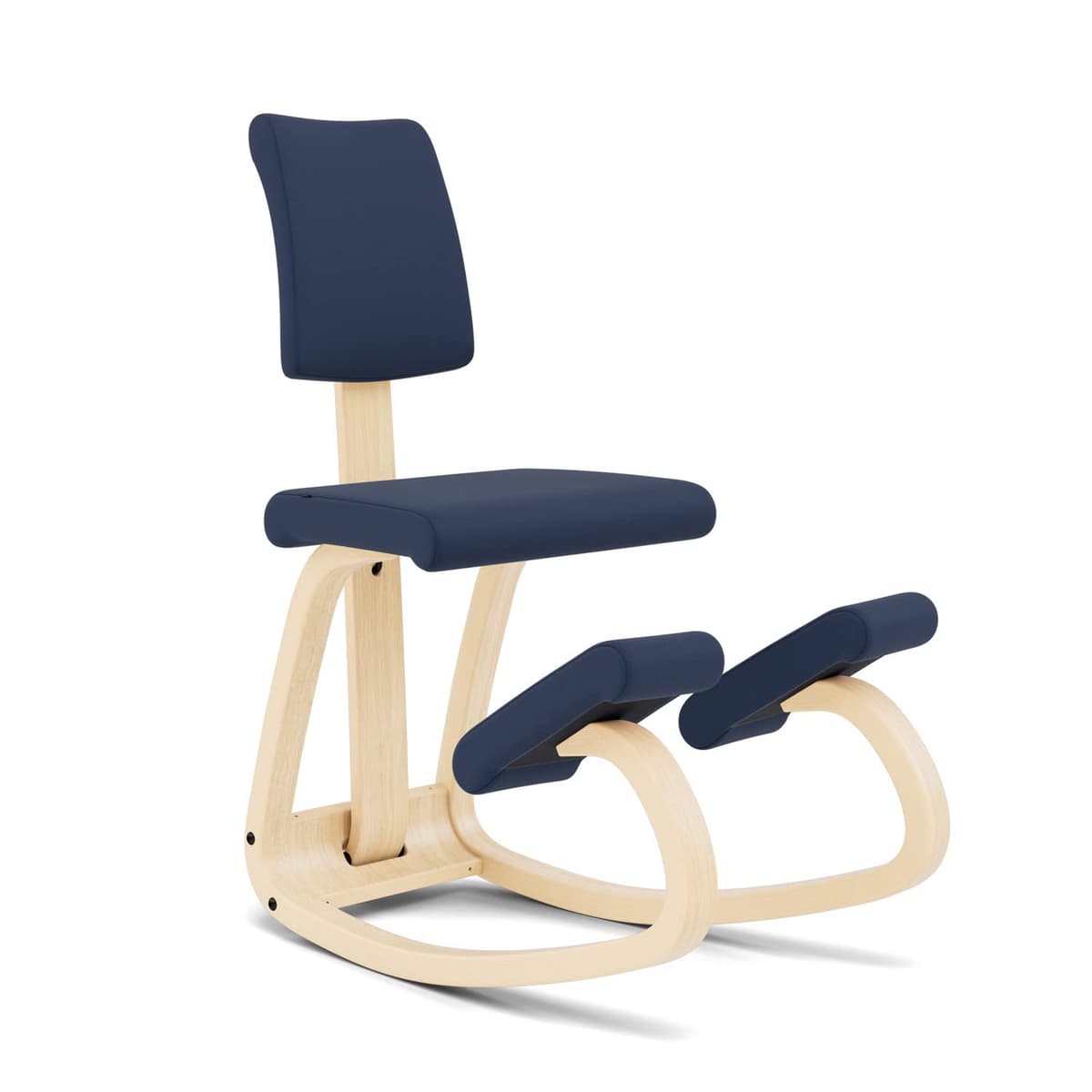 Varier Variable Plus - Silla ergonómica de rodillas con fondo Natural/Blue, Diseñada por Peter Opsvik VARIABLEPLUS164NAT