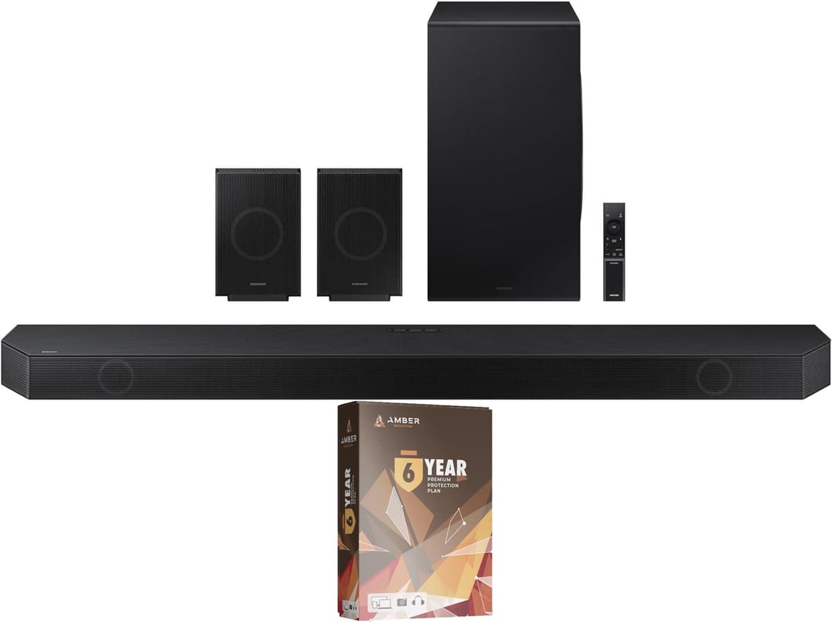 Samsung HW-Q990D Barra de Sonido 11.1.4ch True Dolby Atmos (Bundle 6 Años) con Kit Trasero y Limpiador de Pantallas BNDL_HWQ990D-WRTY6-WALTS-SC