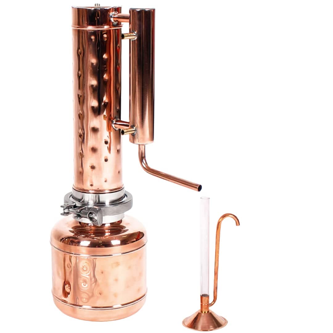 Copper Pro Kit Destilador de Aceites Esenciales para Destilación por Vapor (0.53 gal / 2 L) CP5LB-CP2LB