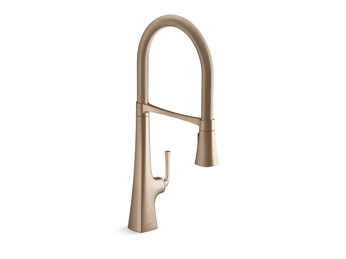 Kohler grifo de cocina Graze en Vibrant Brushed Bronze, montaje a cubierta 22060-BV