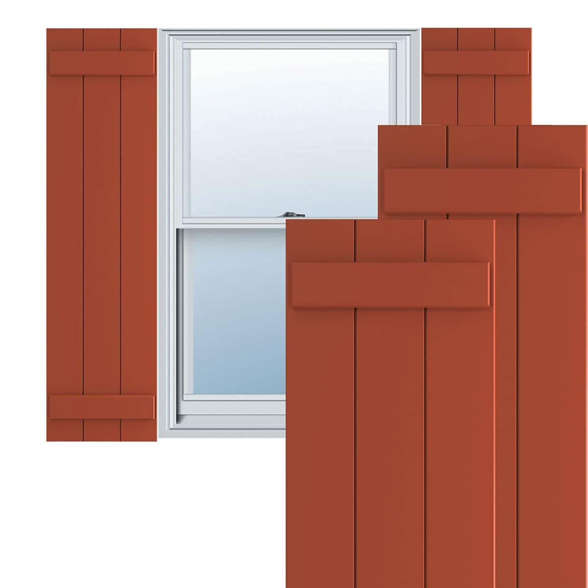 Ekena Millwork TFP101BBF16X071CL - True Fit PVC Board-n-Batten 16 1/8" x 71" (Par, sin herrajes)