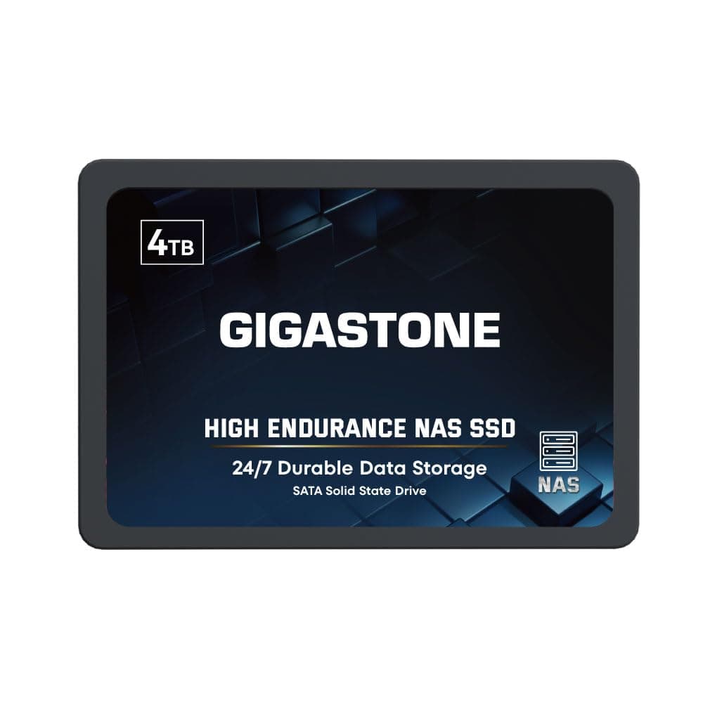 Gigastone 4TB NAS SSD 2.5" SATA para NAS, Alta Durabilidad 24/7 GS-SSD-8400-4TB-B