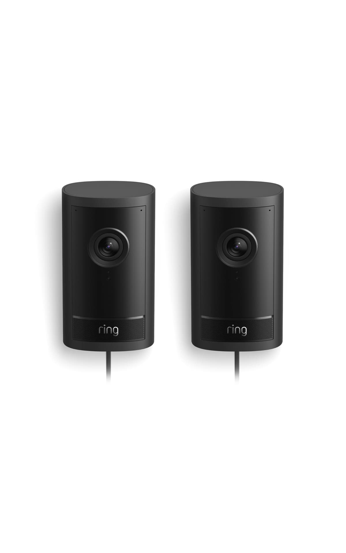 Ring Outdoor Cam Pro, con cable (ultimo modelo), seguridad para hogar o negocio, Retina 4K con video gran angular, zoom potenciado 10x y vision en poca luz, paquete de 2, negro 53-036888