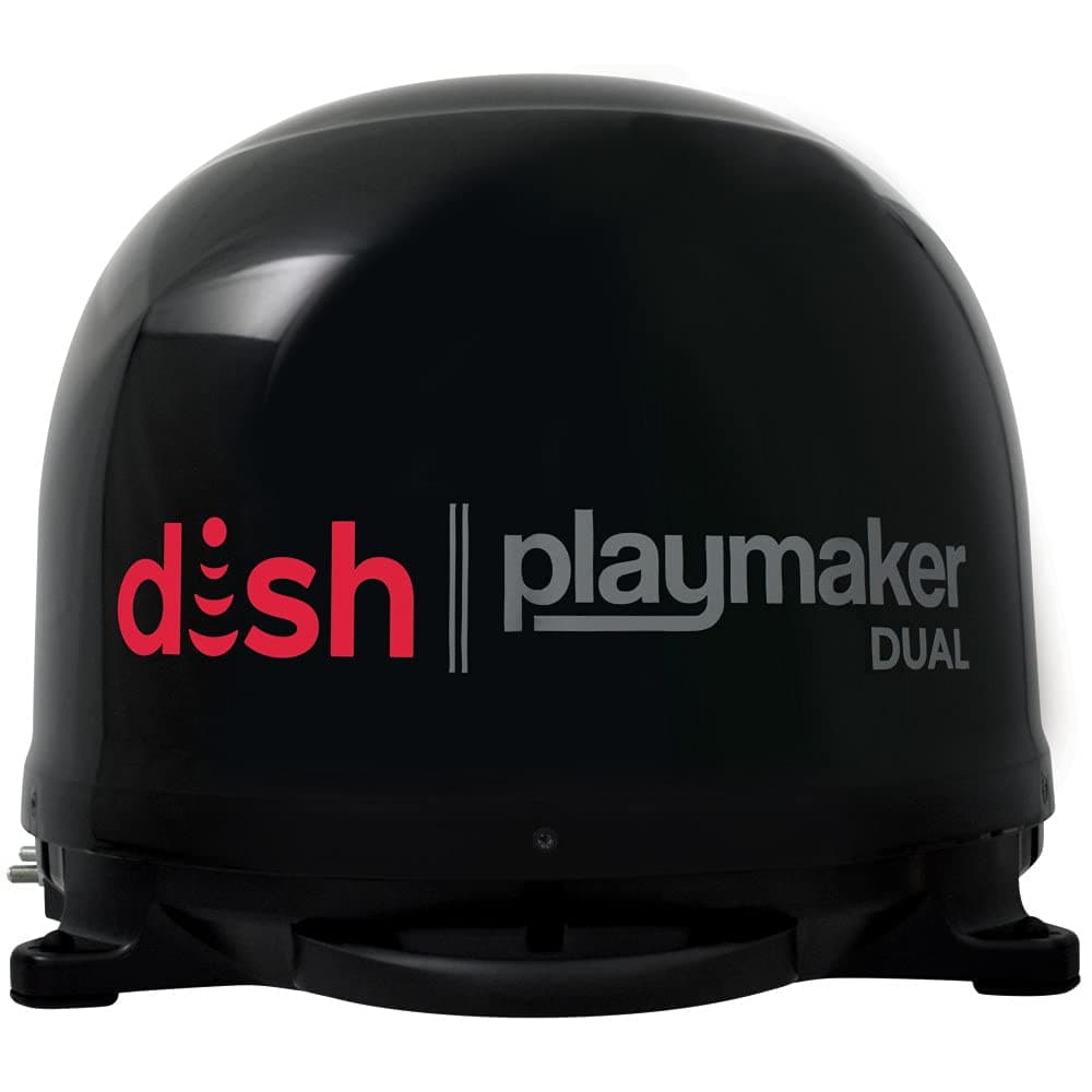 Antena parabólica Winegard PL-8035R negra Dish Playmaker HD con capacidad de doble receptor, lista para DVR, totalmente automática y portátil para RV, camper y tailgating