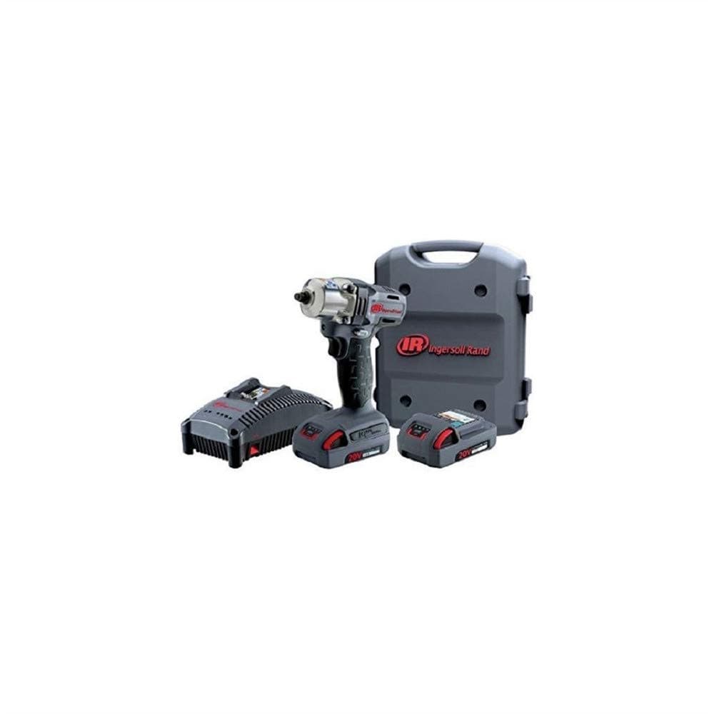 Ingersoll Rand W5130-K22 Llave de impacto inalámbrica de 3/8" de par medio - Kit con 2 baterías