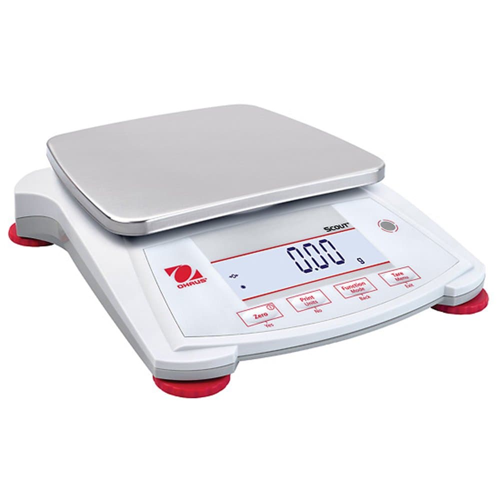 Ohaus STX6201 Balanza analítica con pantalla táctil Scout, 6200 g x 0.1 g