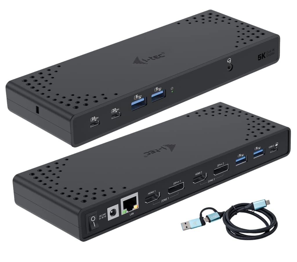 I-TEC USB-A/C TB Estación Doble Dock Doble Pantalla PD 100 W W128563802