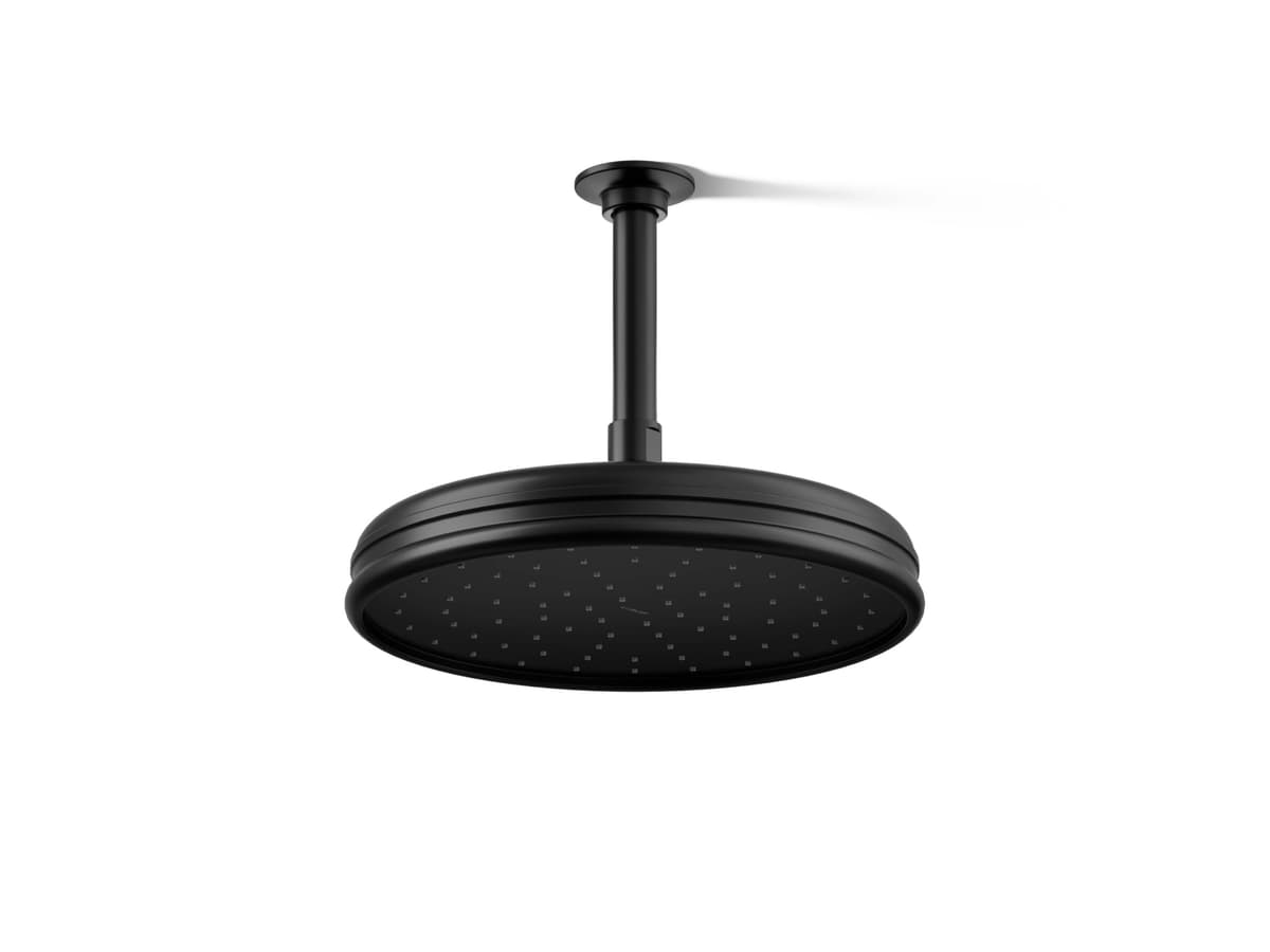 Kohler 13693-BL Rainhead tradicional 10" 2.5 gpm, negro mate