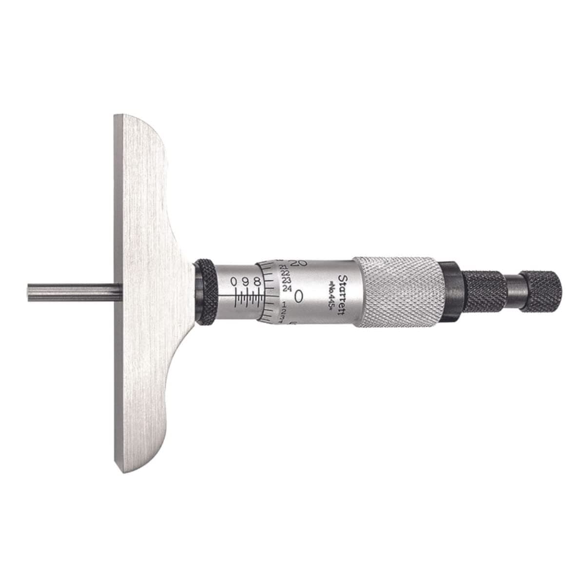 Starrett Micrómetro de profundidad 0-3" con ratchet y speeder, 3 varillas - 445AZ-3RL