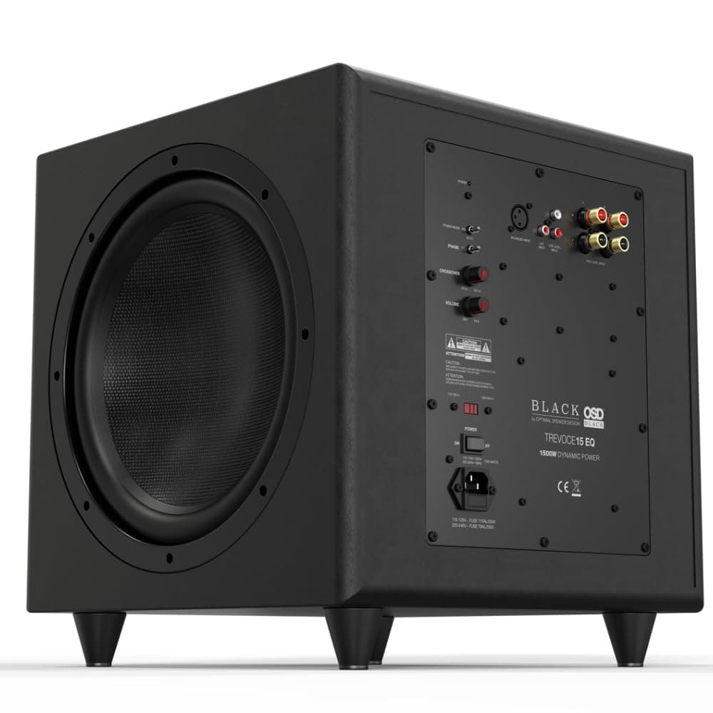 OSD Black Trevoce 15" Subwoofer activo triple 1600W con acabado simil cuero