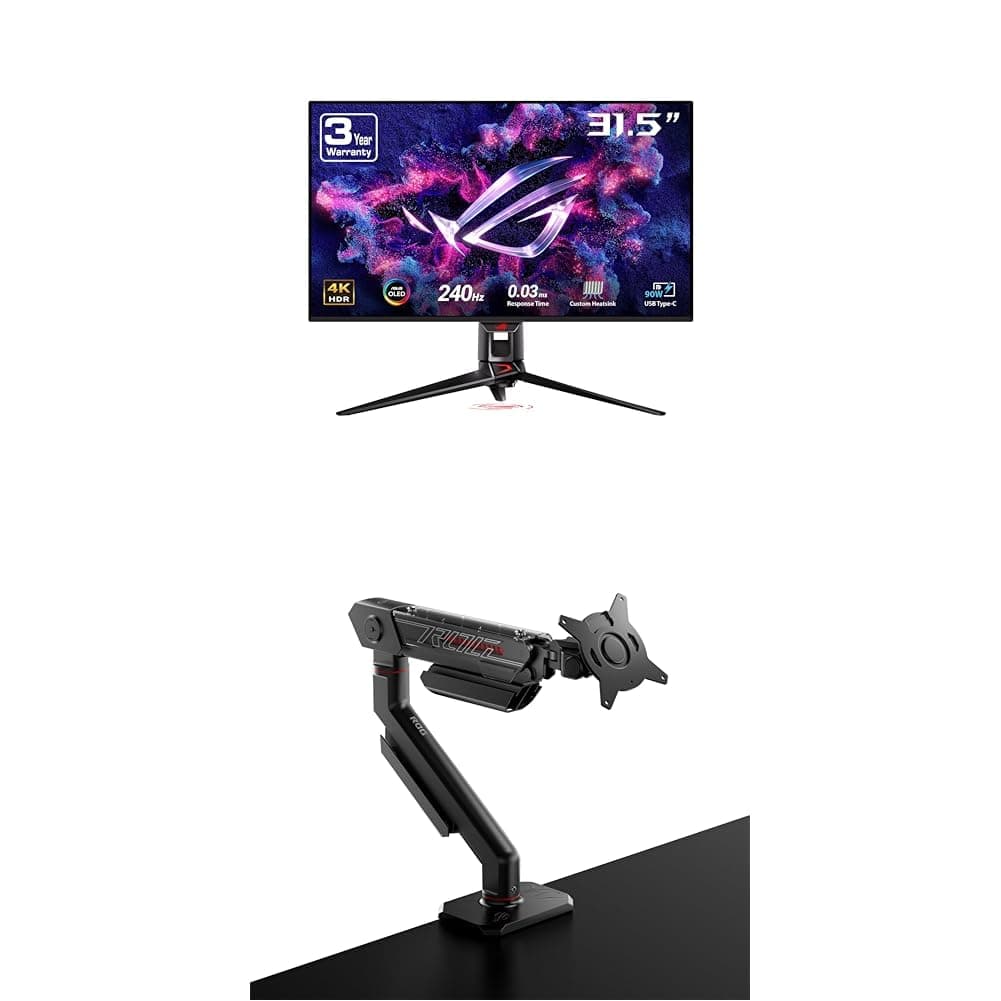 ASUS ROG Swift 32” 4K OLED Gaming Monitor (PG32UCDM) + ROG Ergo Monitor Arm (AAS01) 584d3b1d-698b-481e-839d-f90d8124e444
