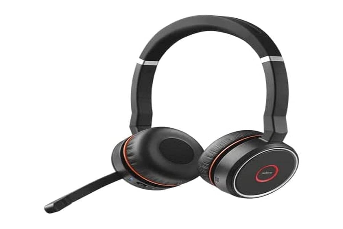Jabra Evolve 75 SE Auriculares Inalámbricos Estéreo - Auricular Bluetooth con Micrófono con Cancelación de Ruido, Cancelación Activa de Ruido - Certificado para MS Teams, Compatible con Todas las Plataformas - Negro 7599-842-109