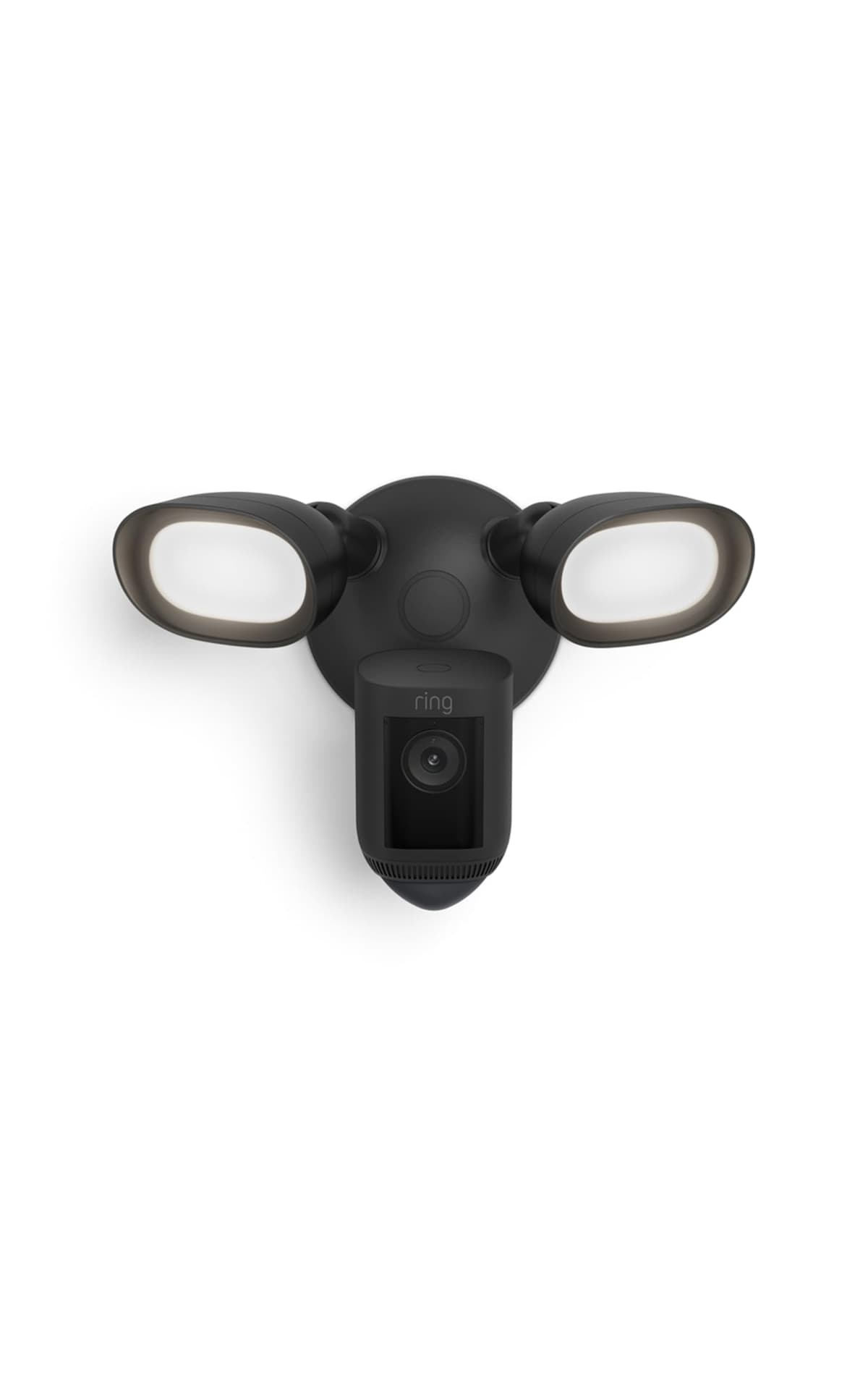 Ring Floodlight Cam Wired Pro, seguridad para el hogar o negocio, video Retinal 2K, visión nocturna en color y comunicación bidireccional con Audio+, paquete de 2, negro 53-035021