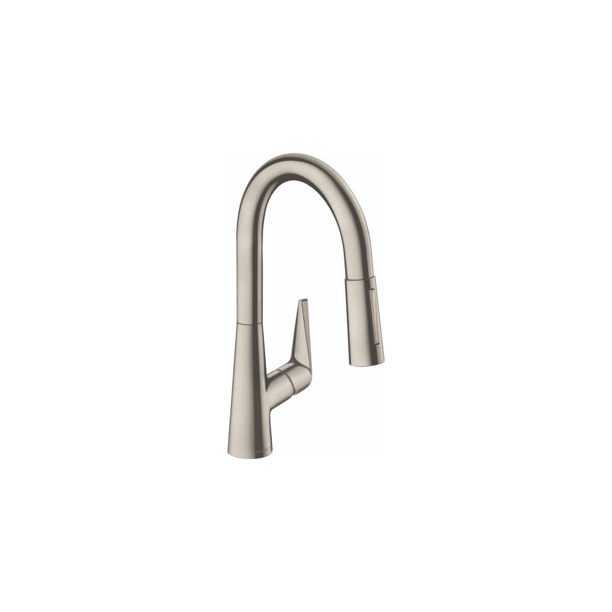 hansgrohe Talis S Grifo de Cocina con Rociador Retráctil y Acople Magnético, Stainless Steel Optic 72815801