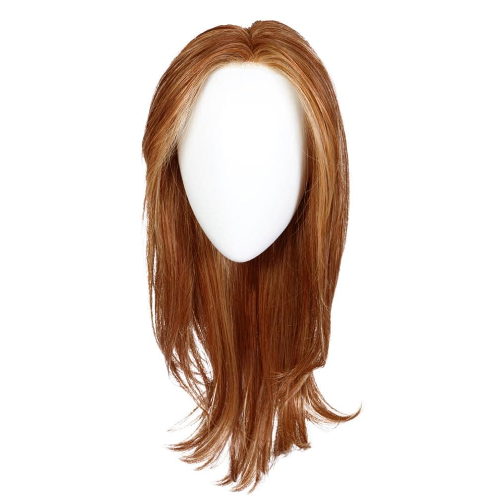 Hair u wear Raquel Welch Dress Rehearsal Peluca larga en capas desfiladas con base anudada a mano, talla Petite-Average, RL29/33SS Iced Pumpkin Spice
