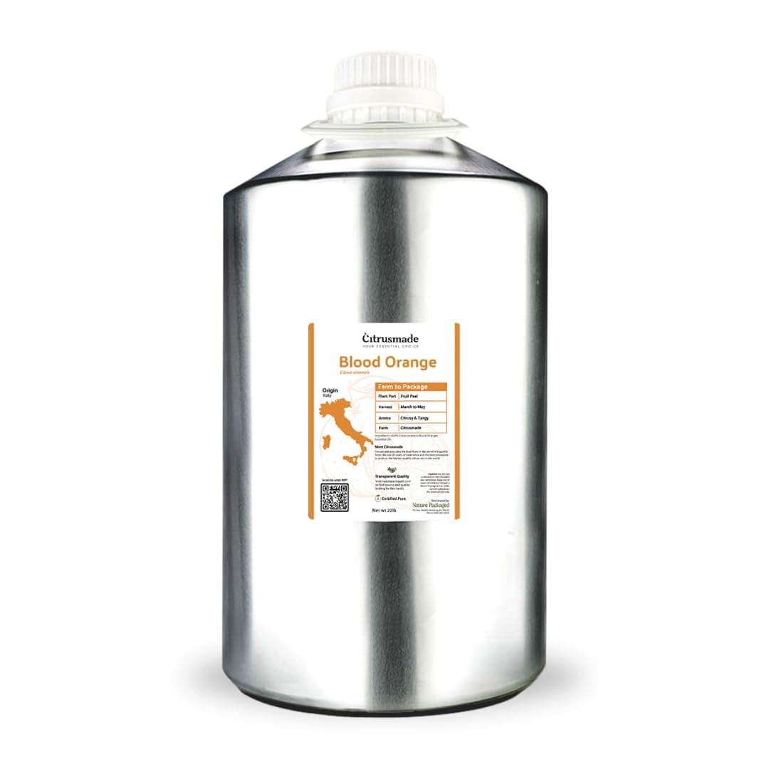 Nature Packaged Aceite Esencial de Blood Orange - Citrusmade, Sicily (22lbs) EO-BLOODORANGE-CM-25LBS