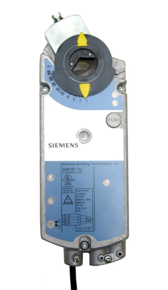 Siemens GIB161.1U Actuador eléctrico sin resorte, modulación 0-10 Vdc, cableado estándar