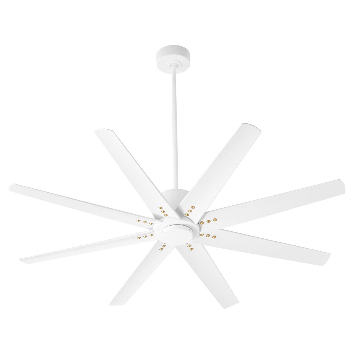 LUZAIRE DESIGN Oxygen Fleet ventilador de techo moderno 56" 8 aspas Aged Brass/White con control de pared 3-112-6 LUZ