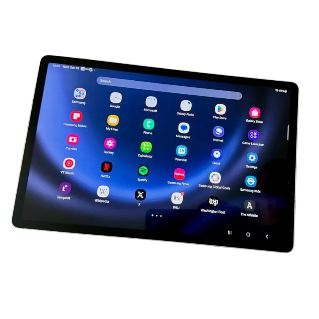 SAMSUNG Galaxy Tab S9 FE+ Plus con S-Pen (256 GB, 12 GB, Wi-Fi) 12.4" Wi-Fi 6 Tableta Android, Cámara 4K, Modelo Internacional - X610 (Plataado) SM-X610