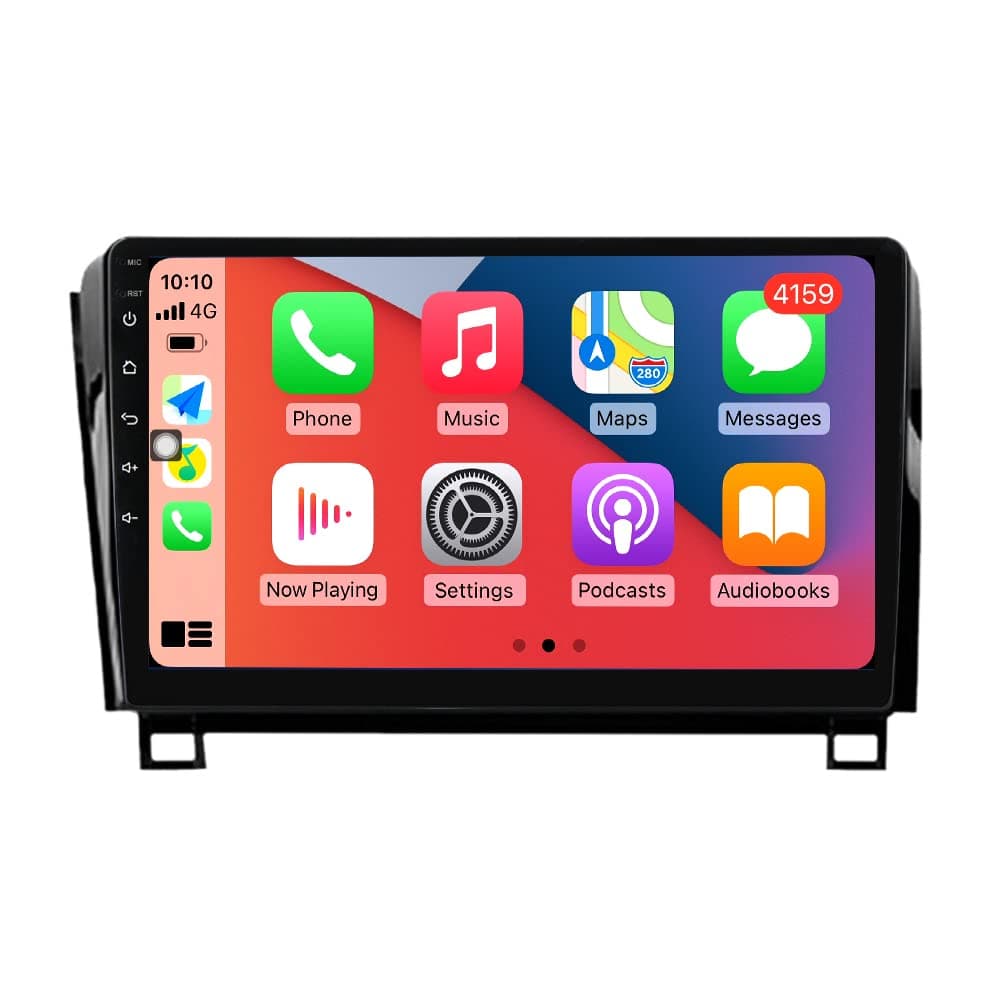 RONGJI 8+128GB Radio estéreo Android 8 núcleos para Toyota Tundra 2007-2013 y Toyota Sequoia 2008-2019 Bluetooth GPS Navegación, pantalla táctil IPS con CarPlay Android Auto, FM/AM, control en volante