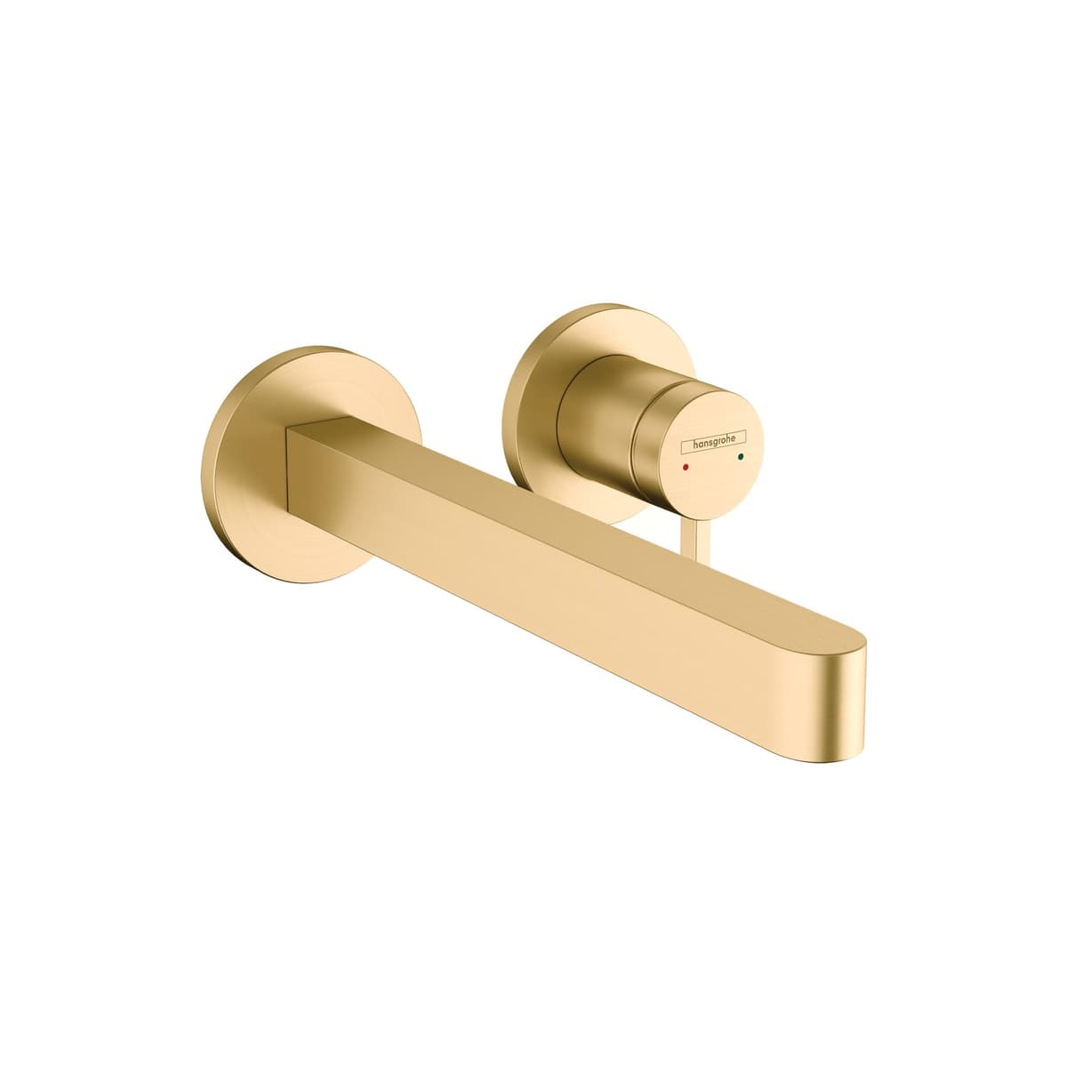 hansgrohe Finoris Grifo de pared 1 manija 2 orificios alto 4" en Brushed Gold Optic, 76050251