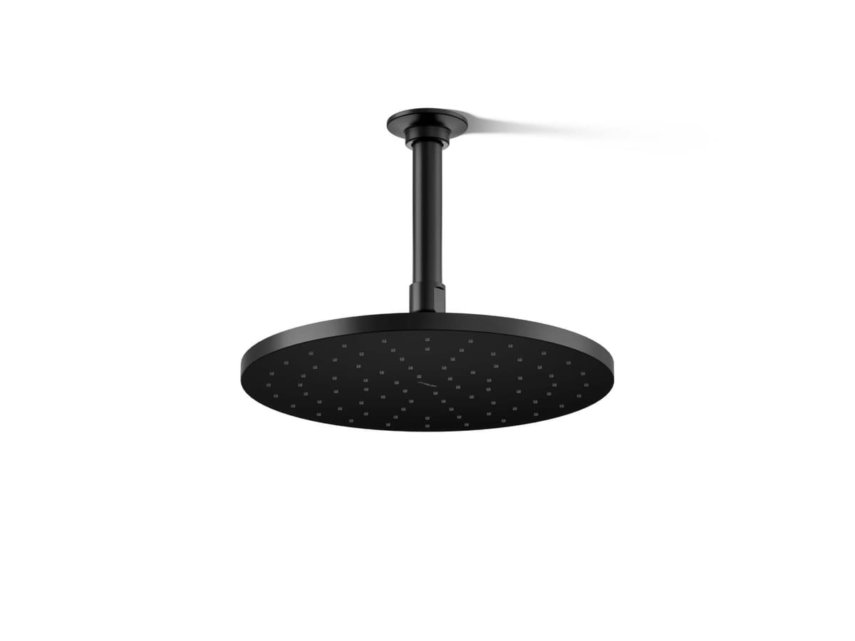 Regadera tipo lluvia Kohler 13689-BL 10" single-function, 2.5 gpm - Negro Mate K-13689-BL