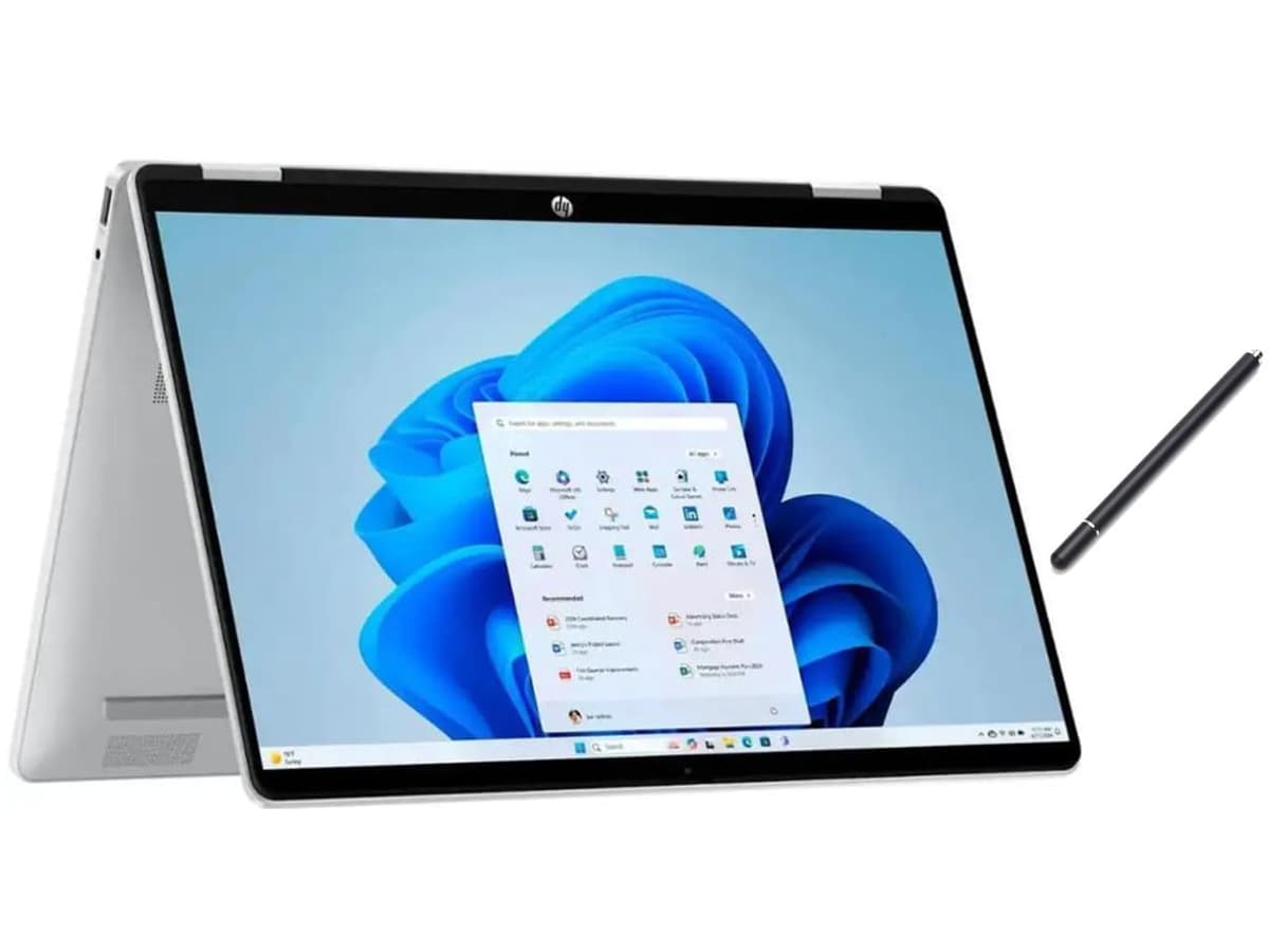 HP OmniBook 5 Flip 2 en 1 14" Full HD+ táctil | Intel Core 5 120U | Gráficos Intel | Copilot | Cámara web | Plateado | 8GB RAM DDR5 | 512GB SSD | Windows 11 Home | Paquete con lápiz óptico
