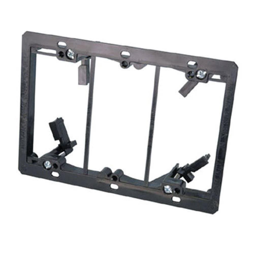 Arlington LV3-50 Soporte de Montaje para Baja Tensión 3-Gang, Paquete de 50, Negro LV3PKOF50