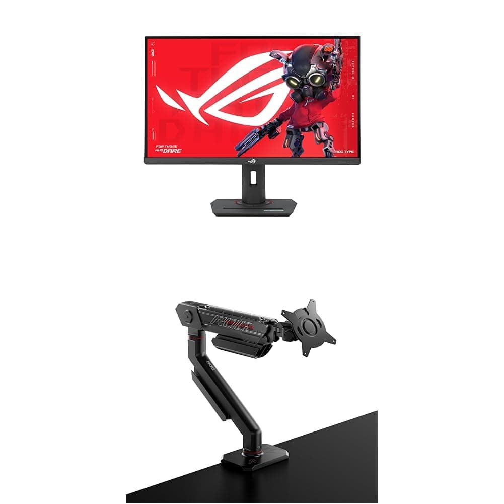 ASUS ROG Strix 27” 4K HDR400 USB-C Gaming Monitor (XG27UCS) + ROG Ergo Monitor Arm (AAS01)