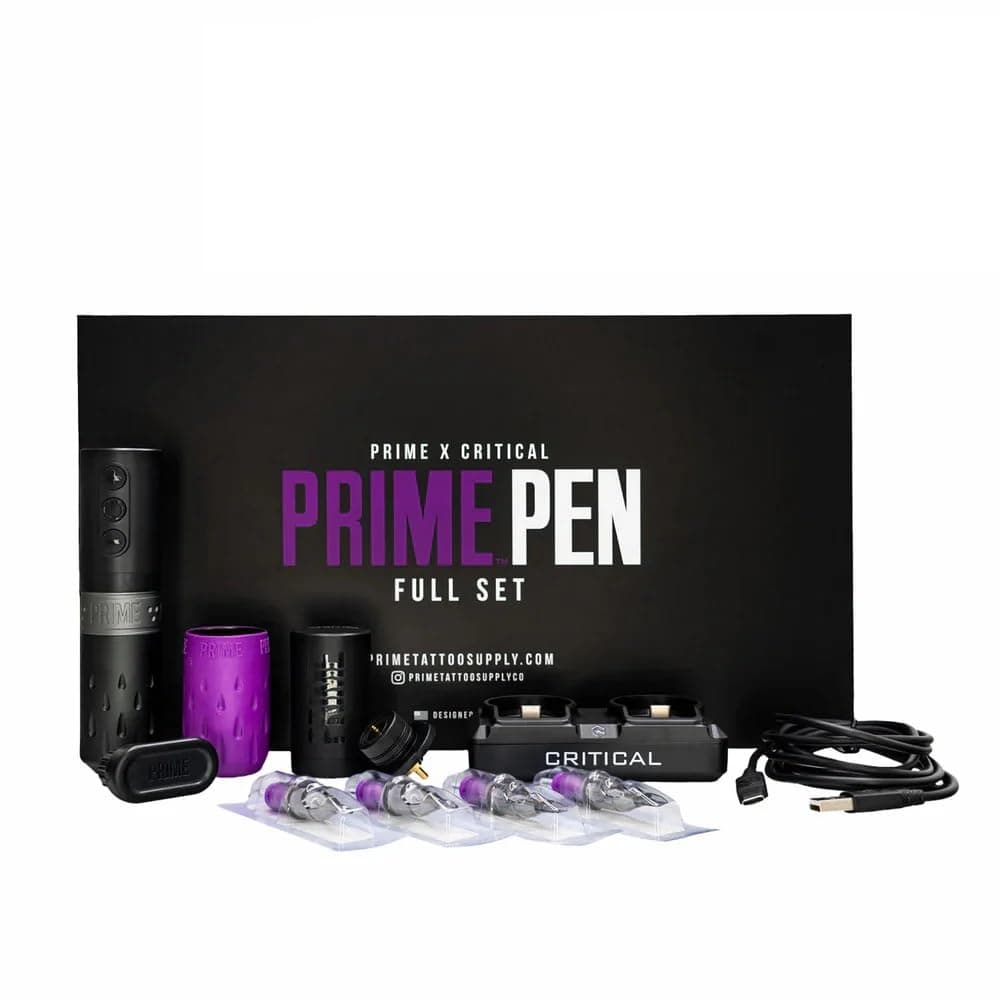 PRIME TATTOO SUPPLY X Critical Kit inalámbrico para cartuchos 3.5mm - máquina tipo pen con batería 2000mAh