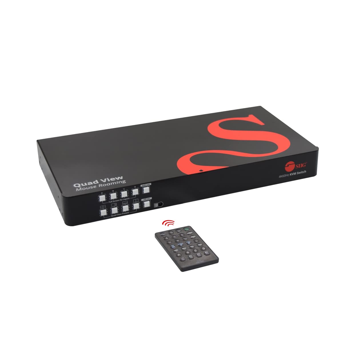SIIG KVM Multiviewer HDMI 4 Puertos 4K@60Hz CE-KV0J11-S1