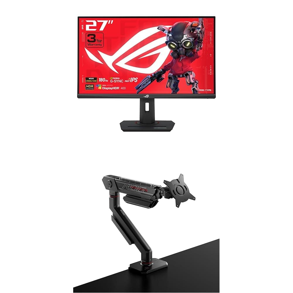 ASUS ROG Strix 27” QHD (XG27ACS) + ROG Ergo Monitor Arm (AAS01)