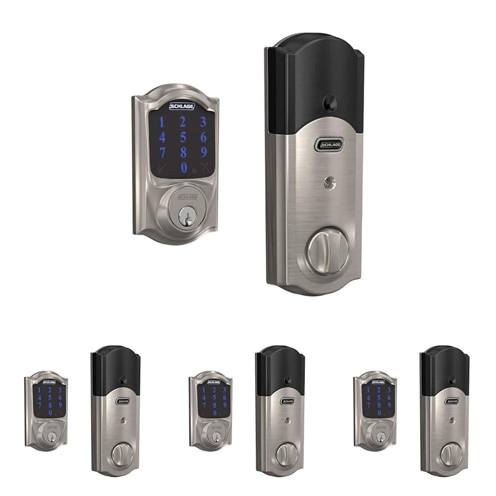 SCHLAGE BE469ZP CAM 619 Cerradura electrónica inteligente con alarma y trim Camelot, Z-Wave Plus