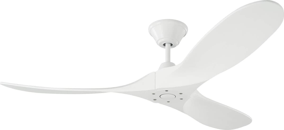 Monte Carlo Maverick II 52" Outdoor Ceiling Fan con control remoto, 3 aspas blancas, acabado Matte White 3MAVR52RZW