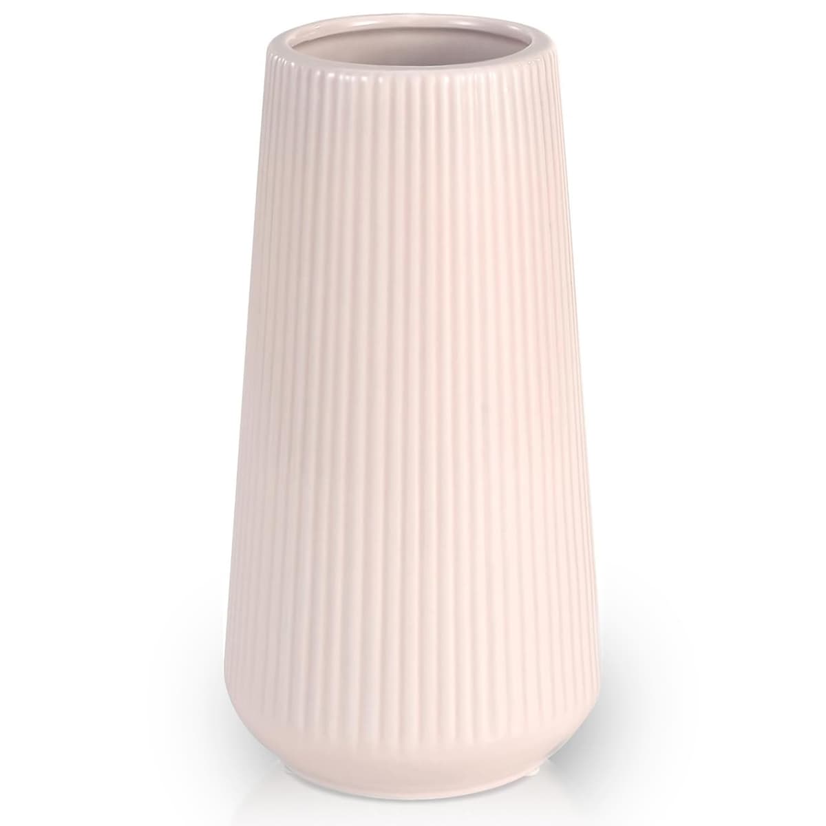 GULIFAN Jarrón cerámico decorativo pequeño 7.87" para pampas y mesas - rosa VASE1123-pink